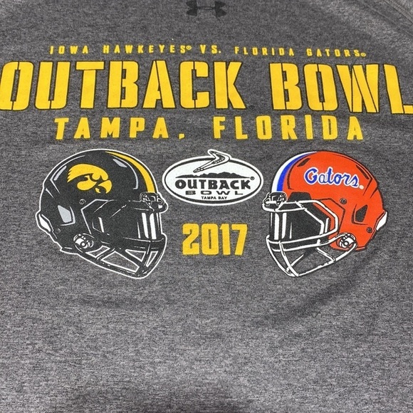 Under Armour T-shirt Iowa Hawkeyes Outback Bowl 2017 Graphic Loose Fit Medium - Picture 7 of 7